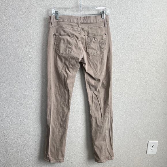 James Jeans Hunter Women's 28 Tan Khaki Straight Leg Mid Rise Stretch Denim - Picture 3 of 7